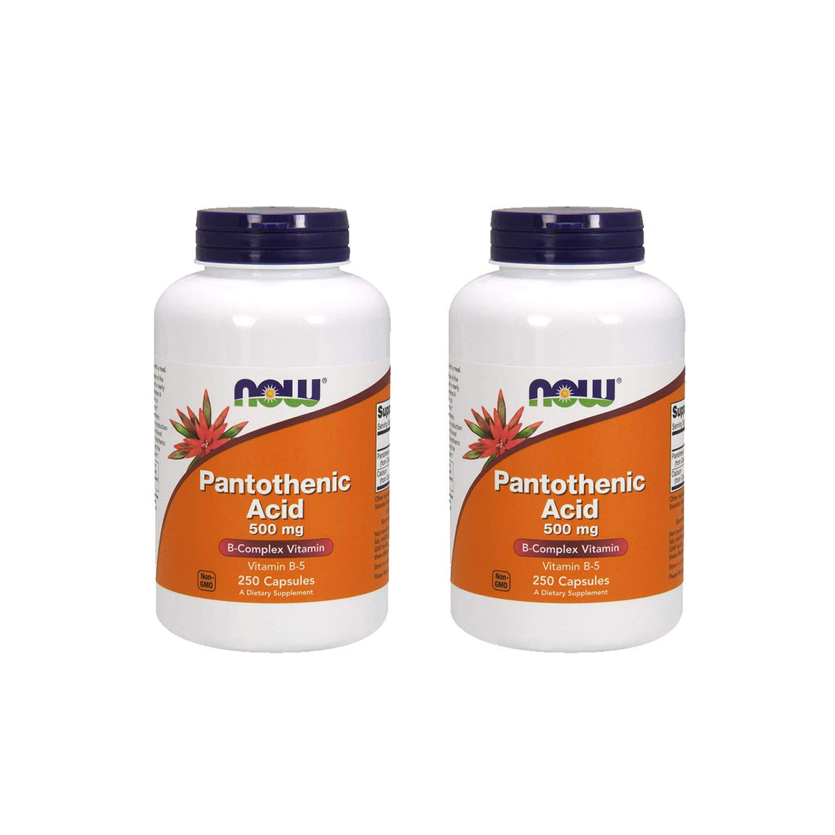 NOW Foods Pantothenic Acid cápsulas, apoya metabolismo celular y producción de CoA.