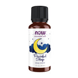 NOW Foods Peaceful Sleep: botella de aceite esencial, aroma calmante para dormir mejor.