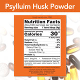 NOW Foods psyllium, cuchara medida para dosis diaria