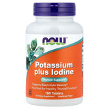 NOW Foods Potasio con Yodo, frasco de tabletas para uso diario.