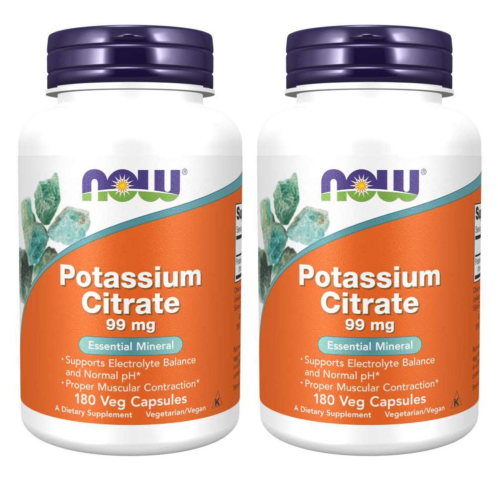 NOW Foods Potassium Citrate: botella frontal para uso diario.