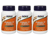 NOW Foods Probiotic-10, botella de 50 cápsulas para soporte digestivo diario.