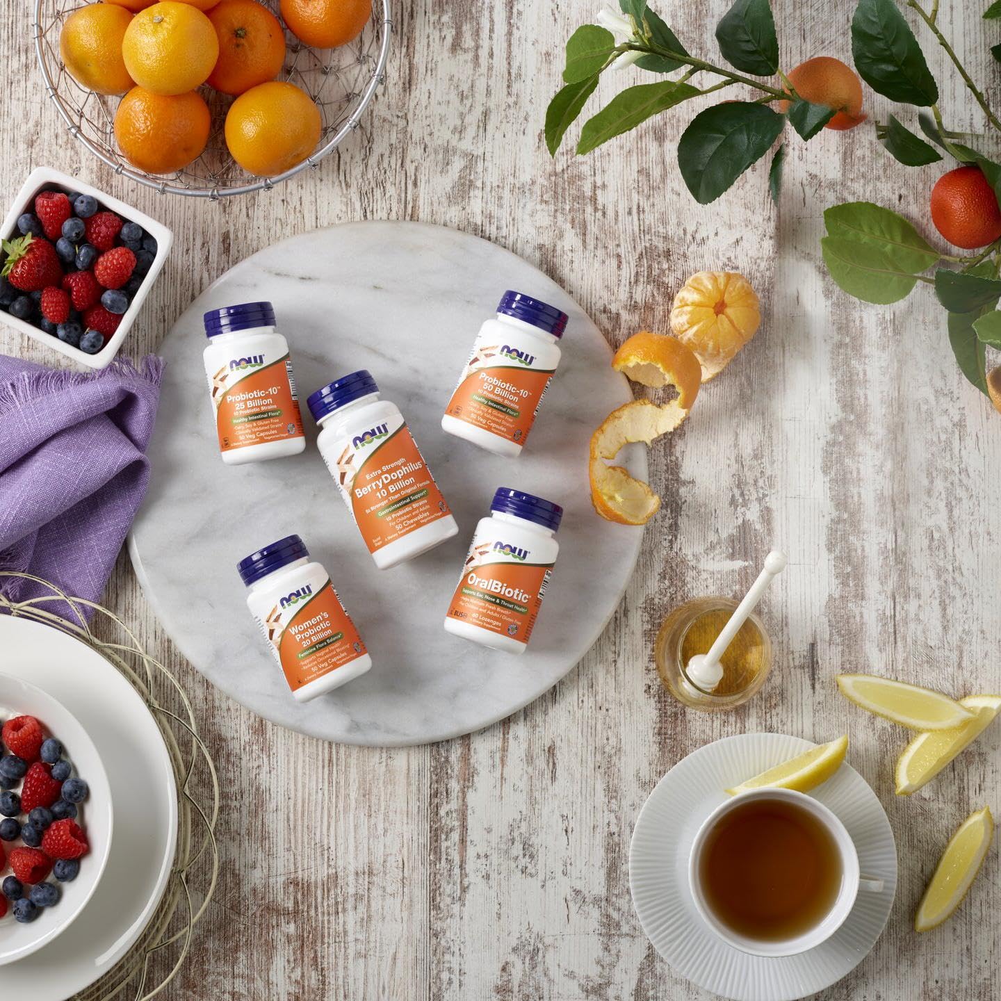 NOW Foods Probiótico-10, cápsulas para uso diario, viaje cómodo.