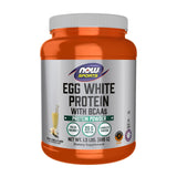 NOW Foods proteina clara de huevo vainilla cremosa en polvo en envase de 1,5 lb