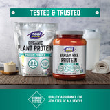 NOW Foods Proteína vegetal 22 g Chocolate Mocha, certificado GMP en empaque.