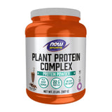 NOW Foods Proteína vegetal 22 g Chocolate Mocha en tubo frontal para entrenamientos.