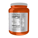NOW Foods Proteína vegetal 22 g Chocolate Mocha en tubo lateral, sabor intenso.