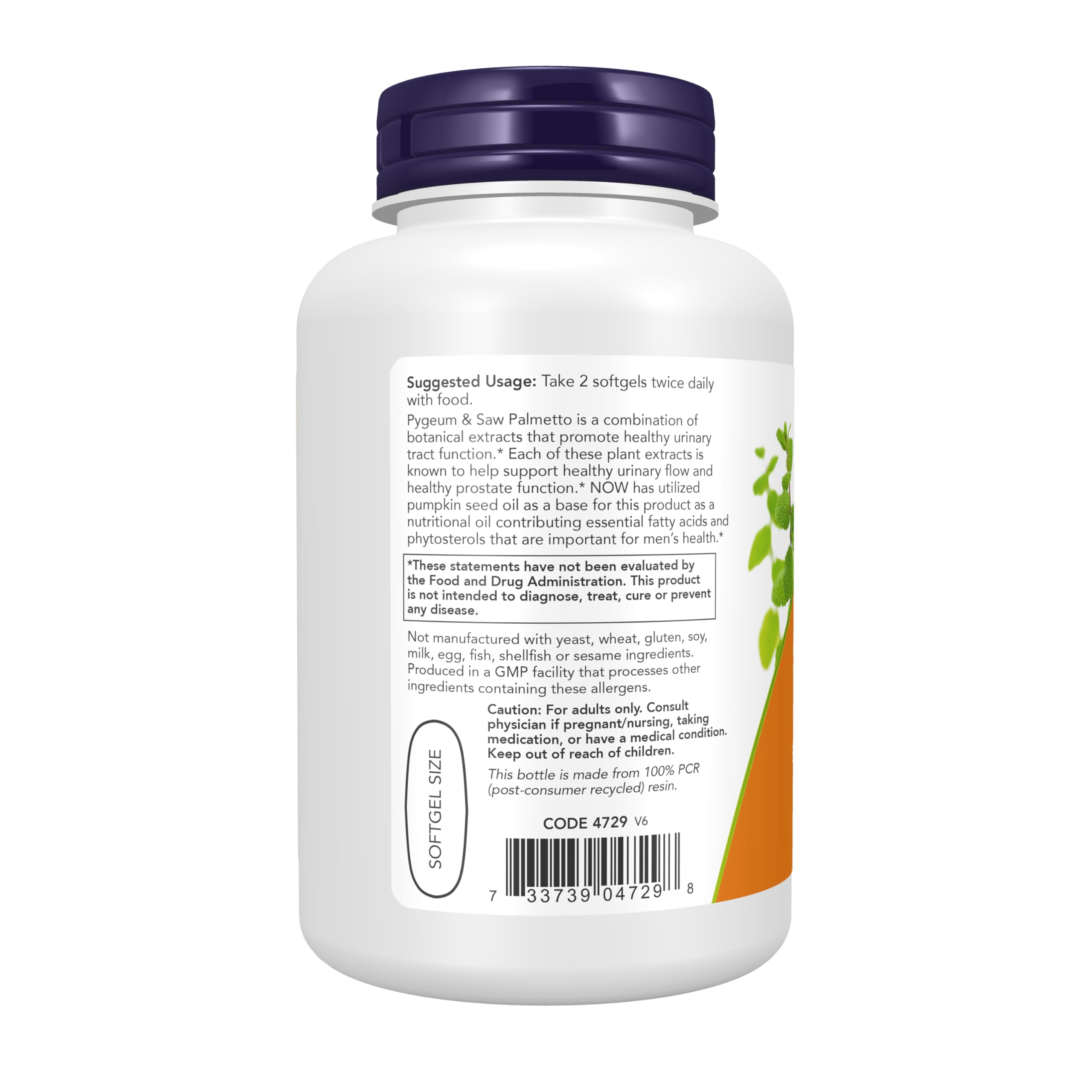 NOW Foods Pygeum & Saw Palmetto: cápsulas en primer plano para una rutina diaria