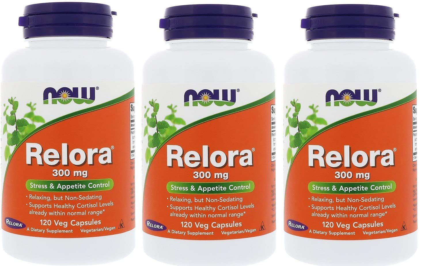 NOW Foods Relora cápsulas 300 mg en botella, posible apoyo al manejo del estrés diario