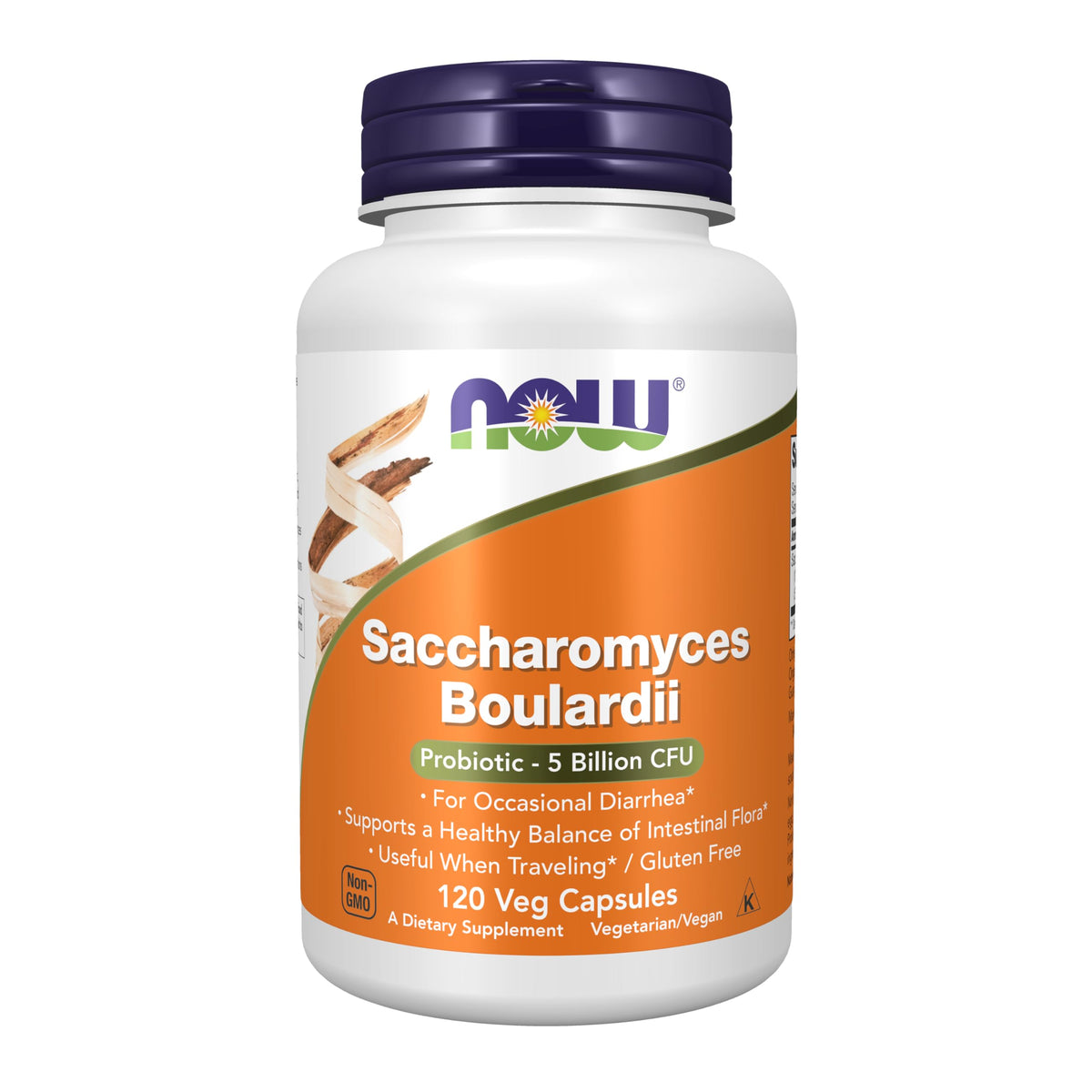 NOW Foods Saccharomyces boulardii en botella, apoyo a la salud intestinal