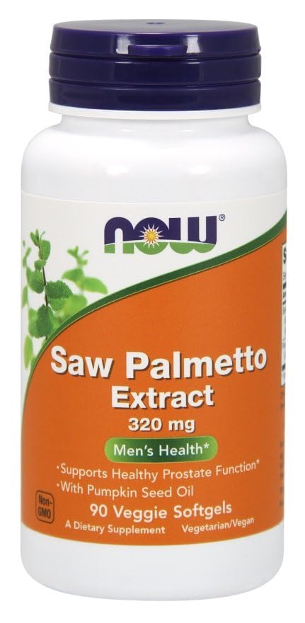 NOW Foods Saw Palmetto Extract, botella, almacenamiento seguro y práctico.