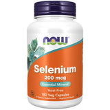 NOW Foods Selenium 200 mcg VCaps, botella de cápsulas, apoyo antioxidante diario