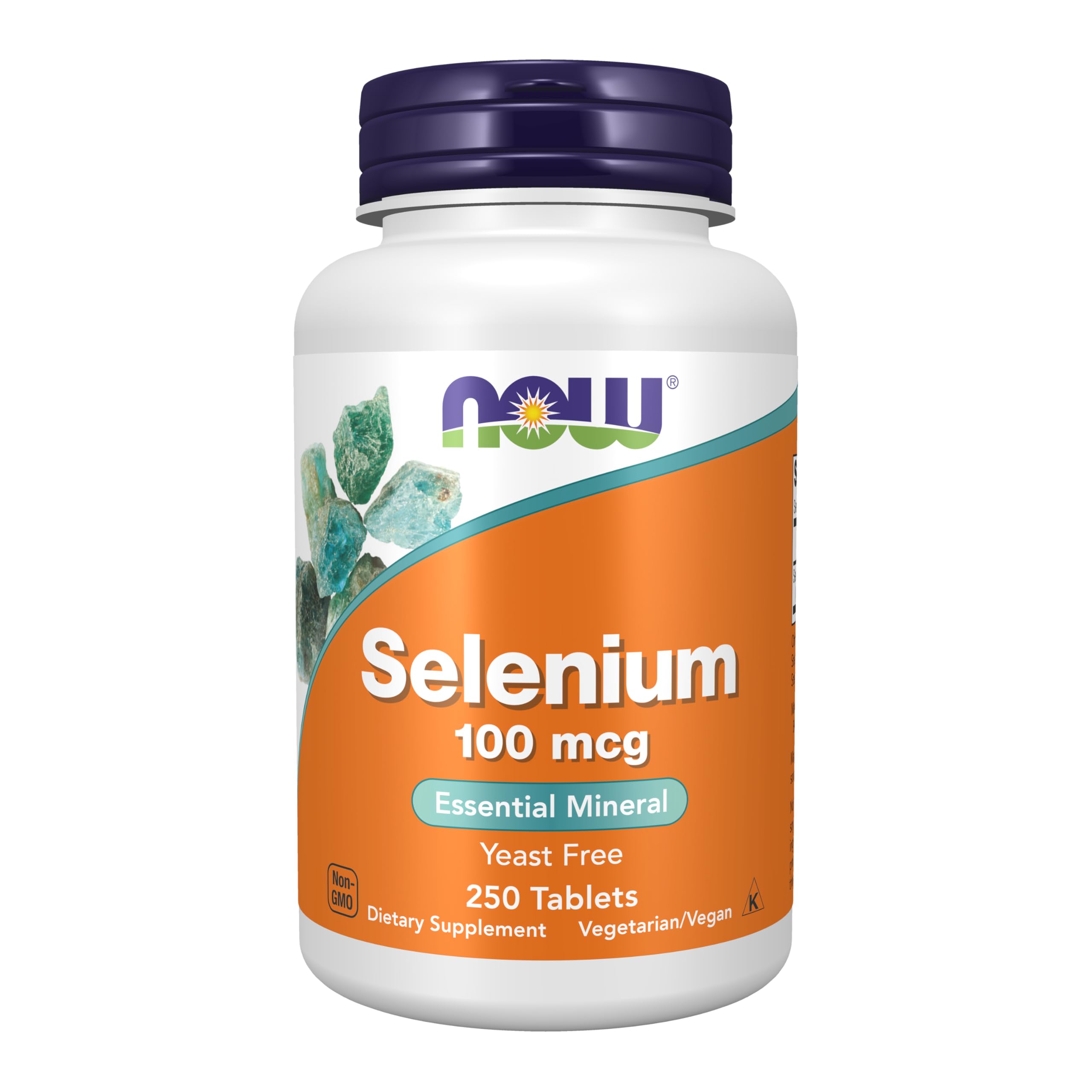 NOW Foods Selenium tableta 100 mcg en frasco, aporte mineral diario