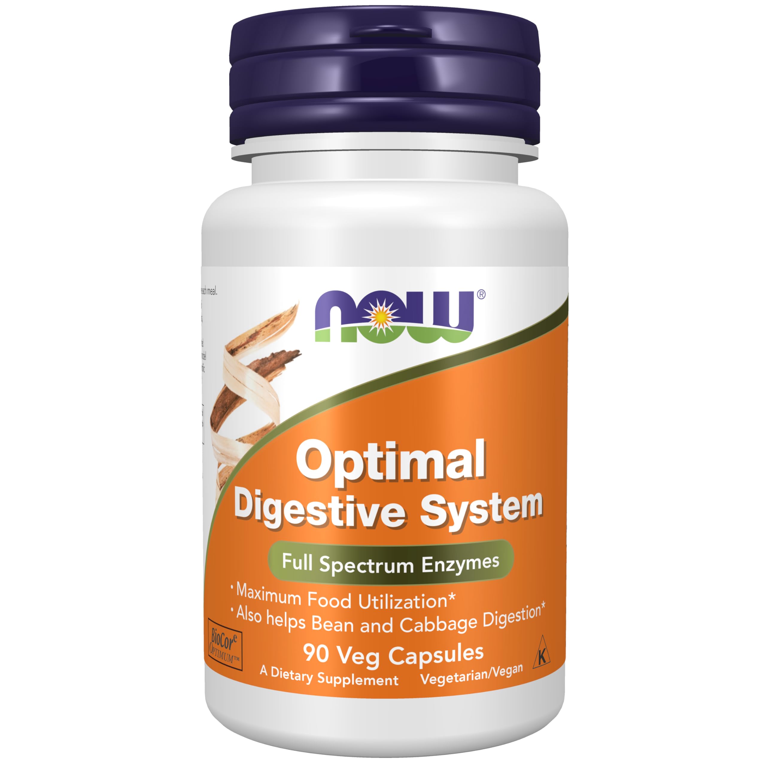 NOW Foods Sistema Digestivo Óptimo – botella de cápsulas para apoyo diario de la digestión