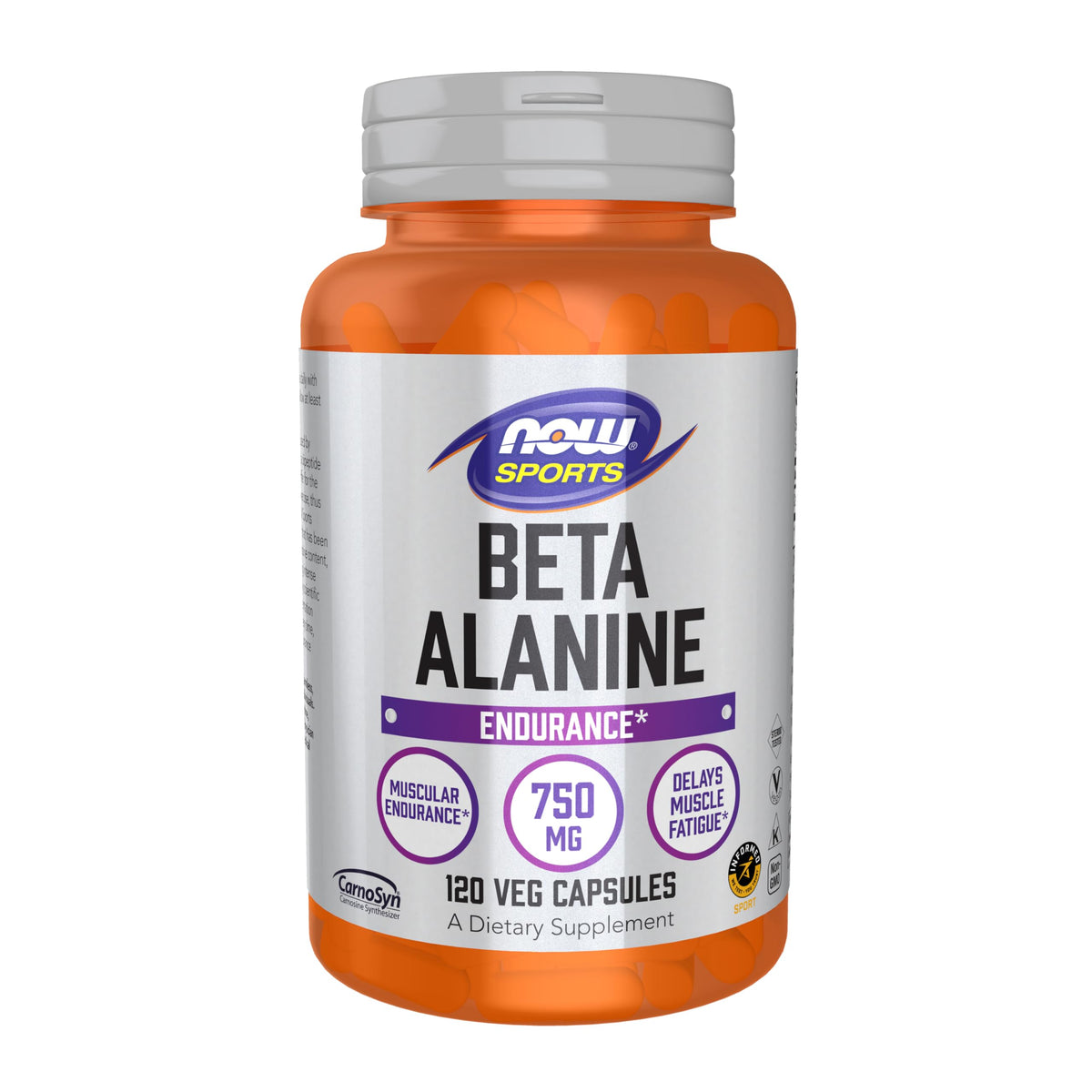 NOW Foods Beta-Alanina 750 mg, botella: promueve resistencia durante entrenamientos intensos