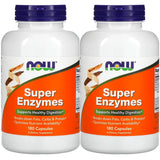 NOW Foods Super Enzimas: bote encapsulado, apoyo digestivo suave durante las comidas.