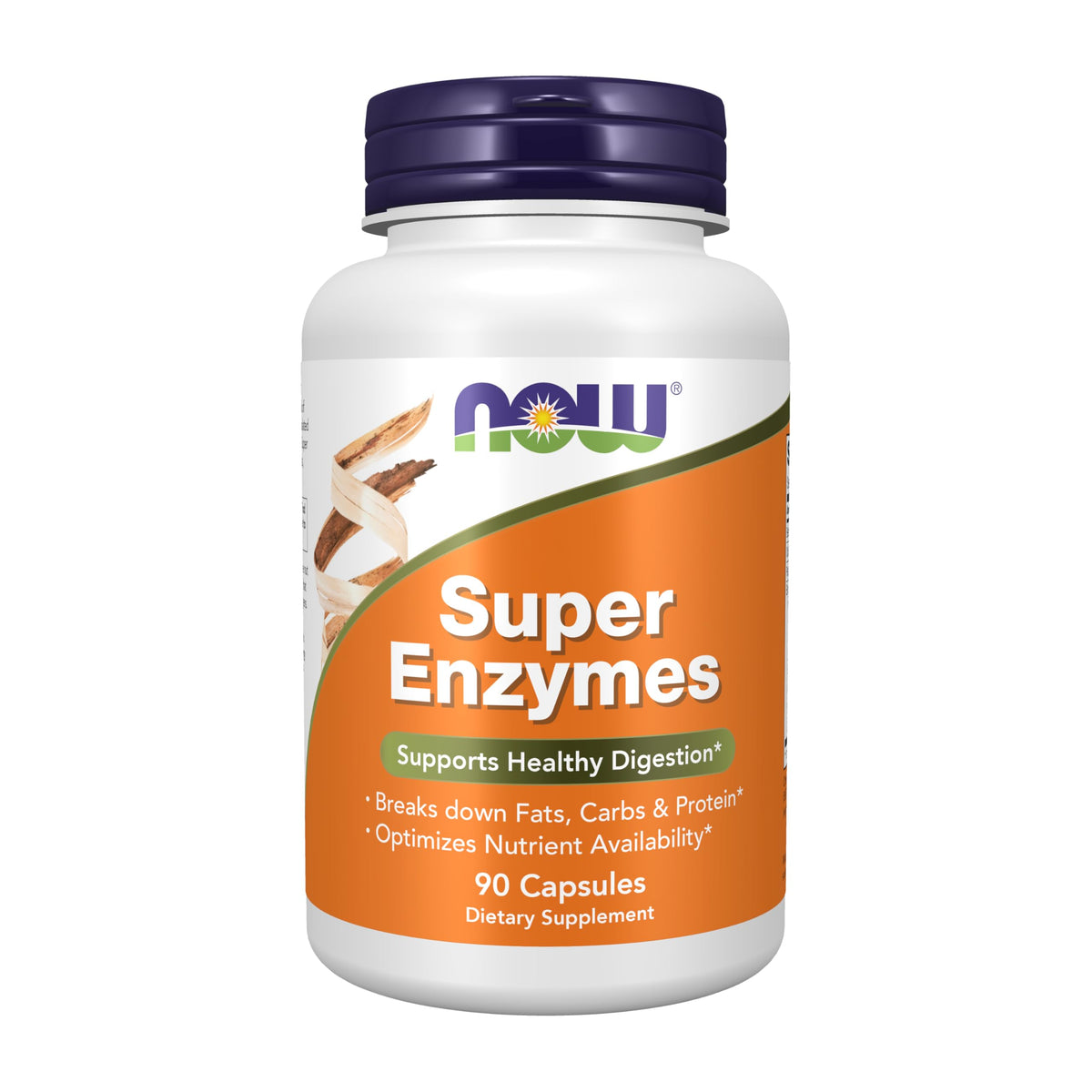 NOW Foods Super Enzymes: botella de cápsulas para apoyar la digestión diaria