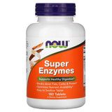 NOW Foods Super Enzymes, etiqueta clara para planificar la ingesta diaria.
