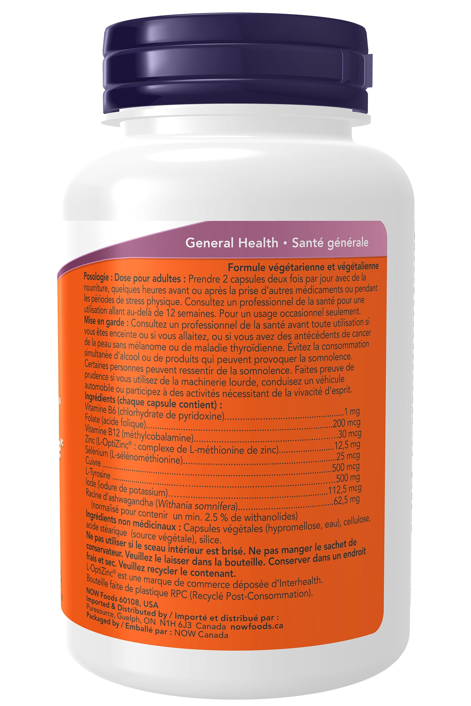 NOW Foods Thyroid Energy, cápsulas en mano, apoyo energético y balance metabólico.