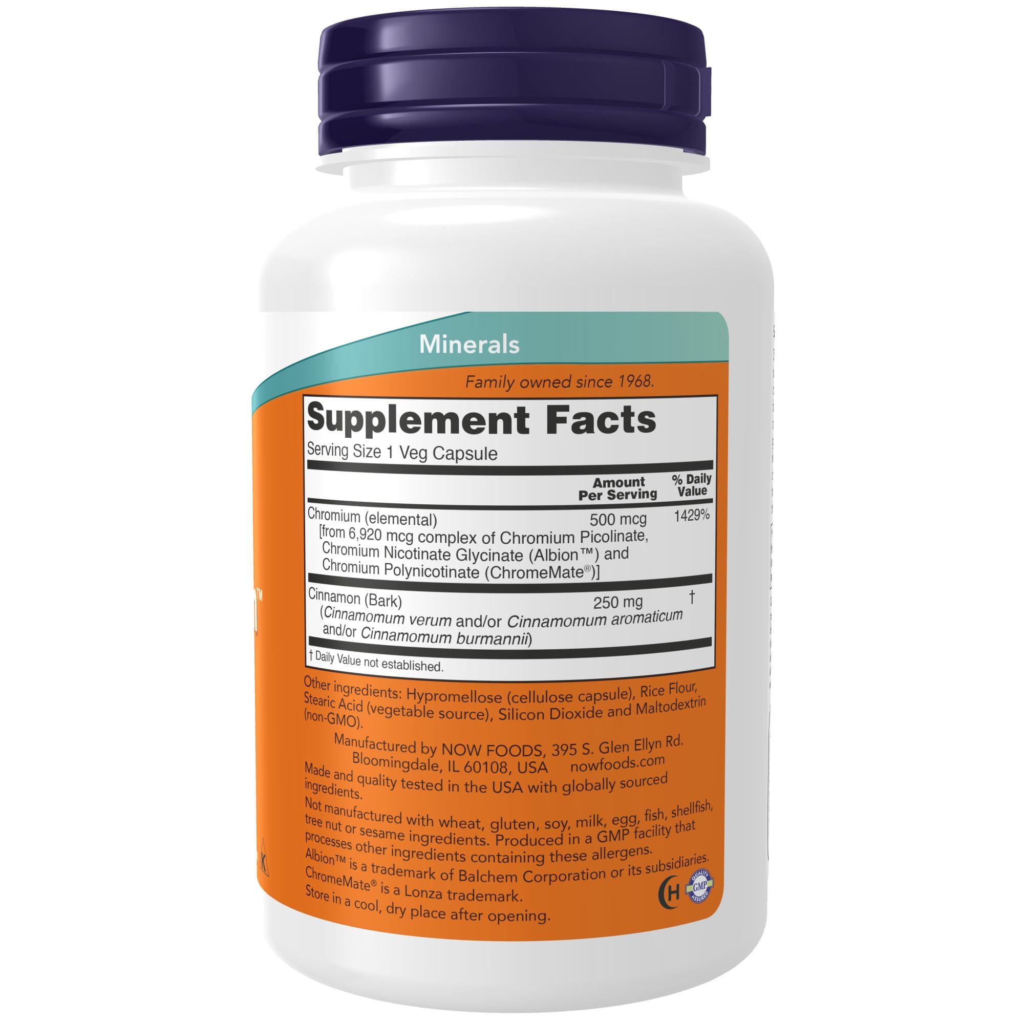 NOW Foods Tri-Chromium botes: formato cómodo para ingesta diaria