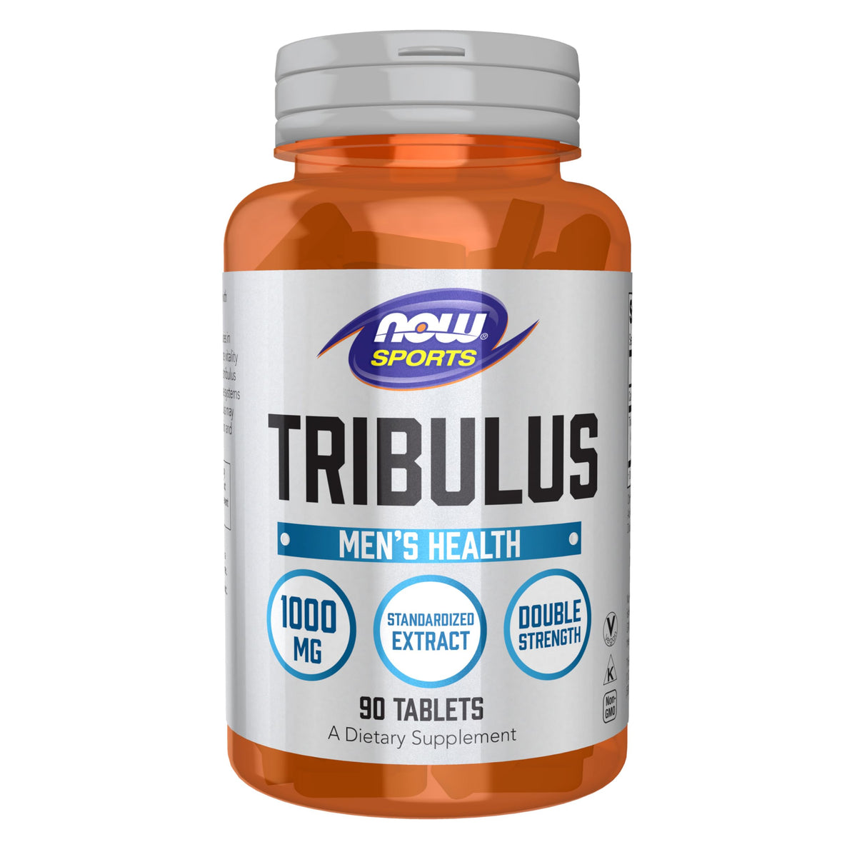 NOW Foods Tribulus 1000 mg, cápsula visible, apoyo a la vitalidad diaria
