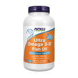 NOW Foods Ultra Omega 3-D botella con limón para toma diaria y sabor agradable