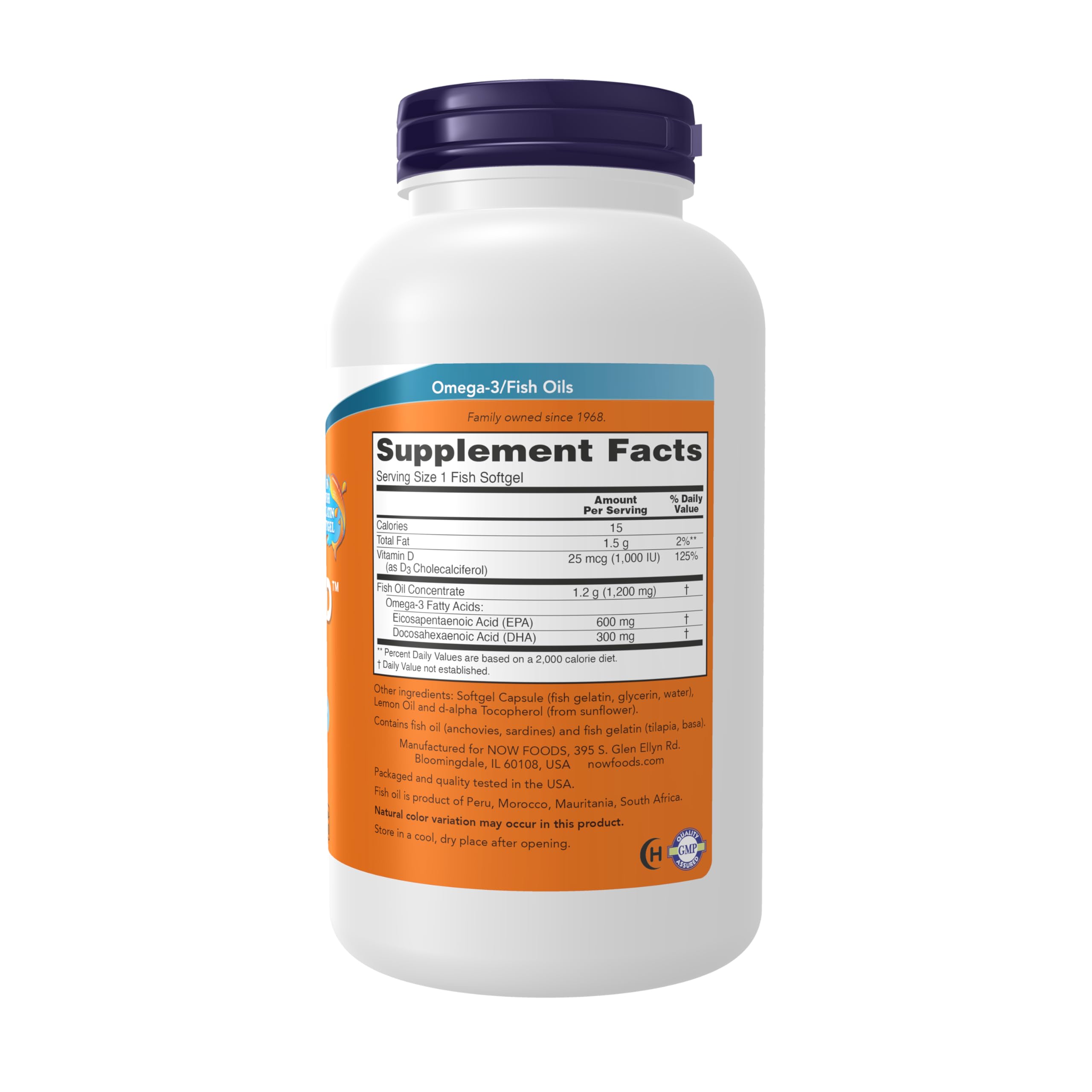 NOW Foods Ultra Omega 3-D cápsulas doradas fáciles de tragar