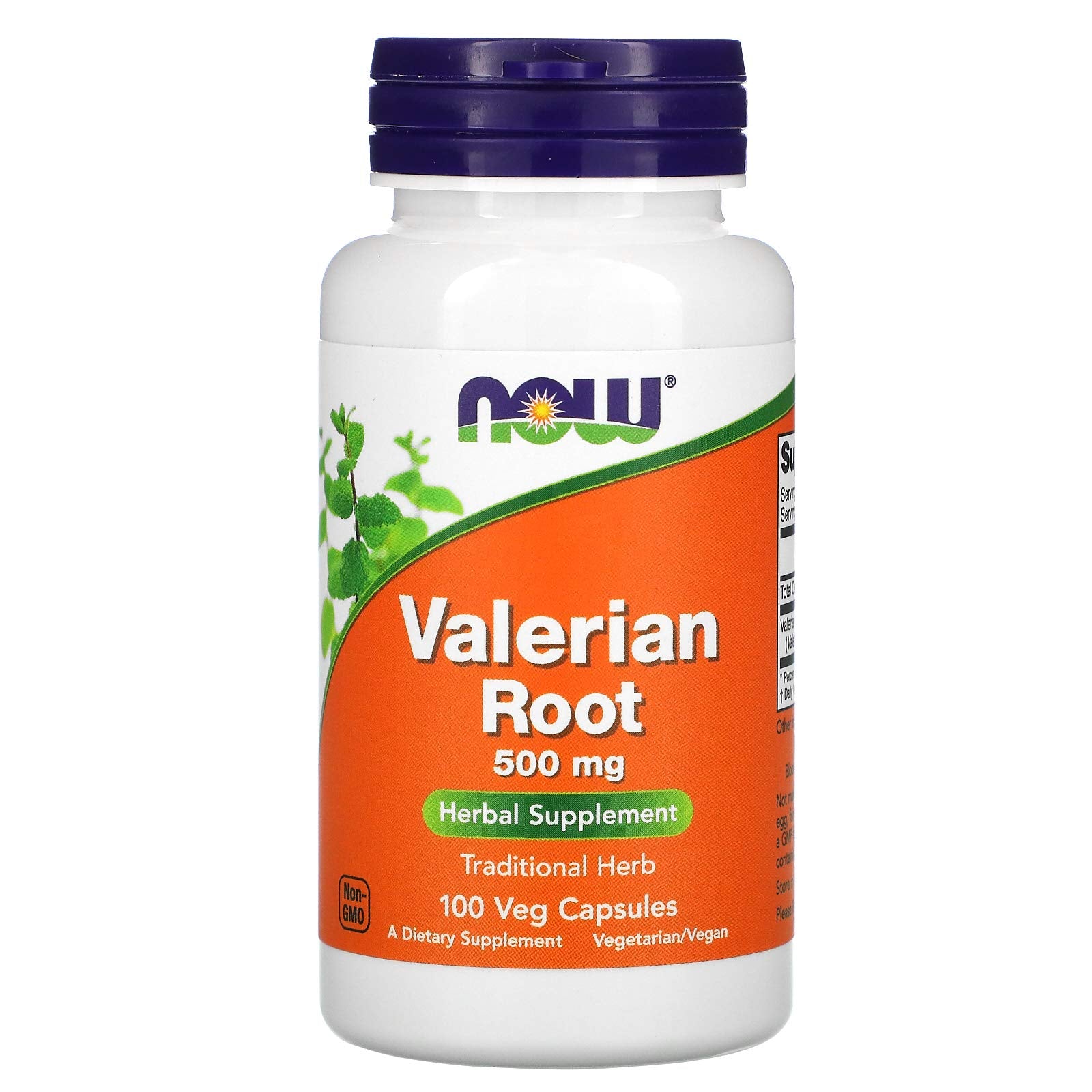 NOW Foods Valeriana Raíz envase de cápsulas para descanso ocasional