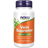 NOW Foods Vein Supreme, cápsulas en botella, apoyo a la función venosa saludable.