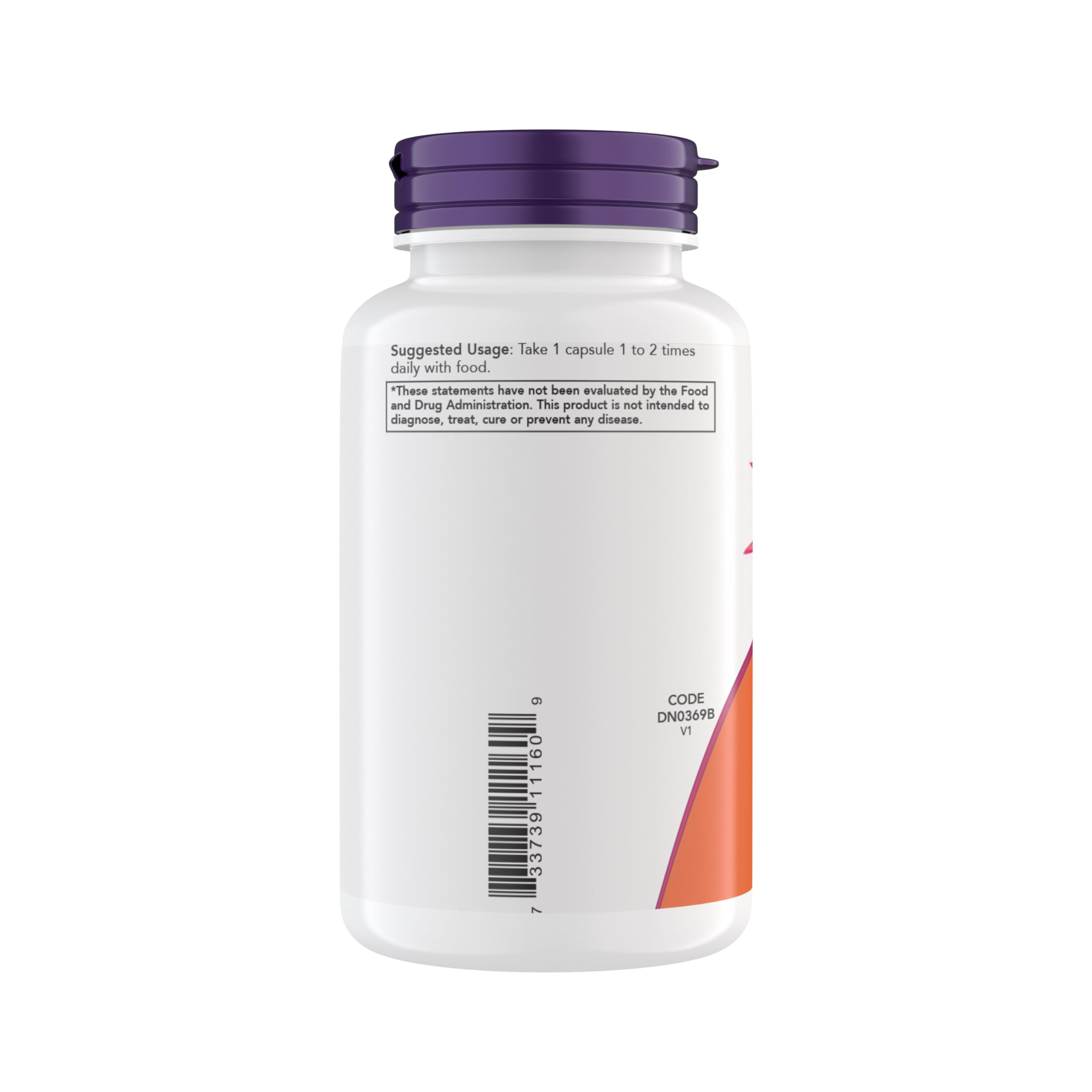 NOW Foods Vitamina D3 K2, etiqueta frontal de la botella