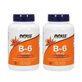 NOW Foods Vitamina B-6 100 mg, cápsulas en bote para uso diario.