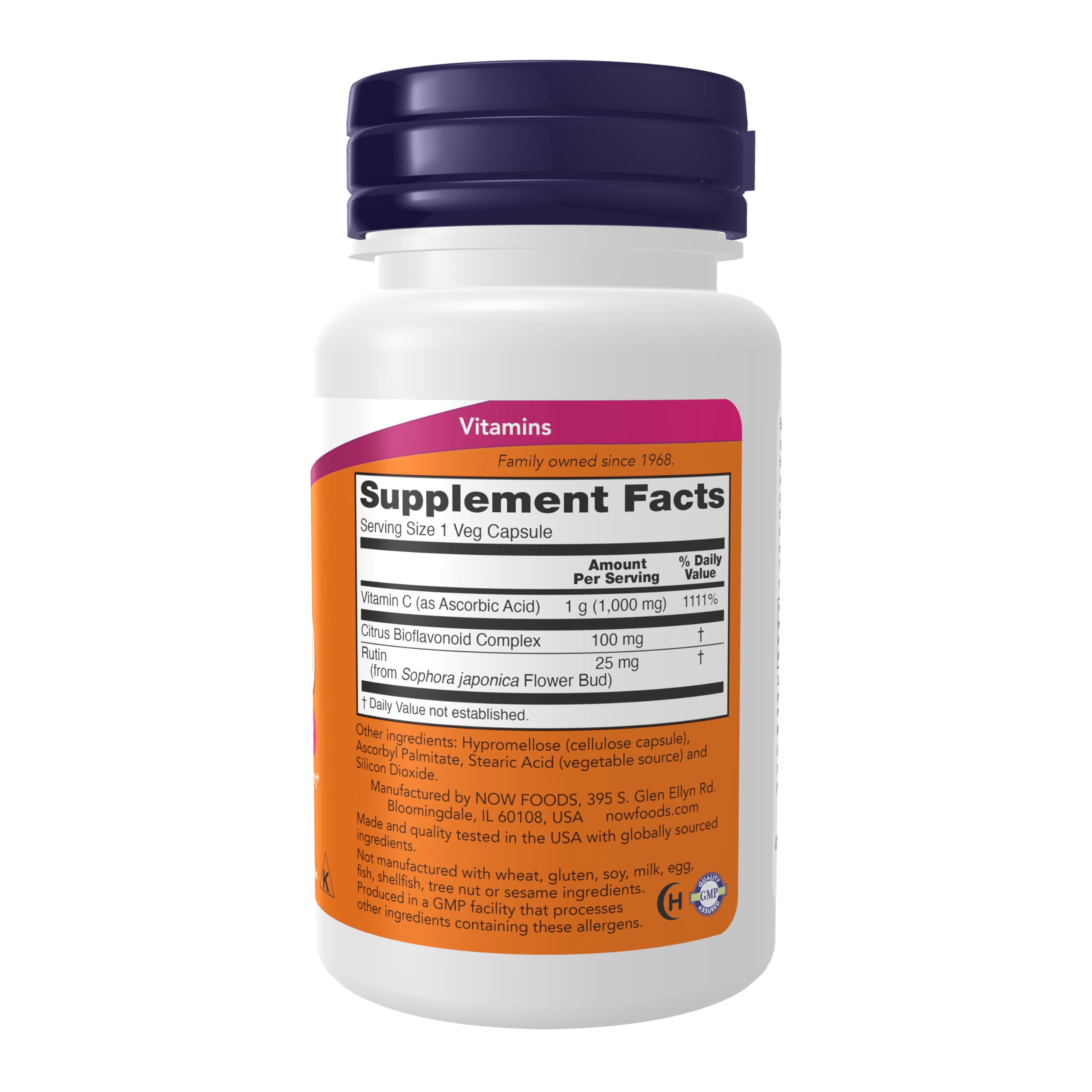 NOW Foods Vitamina C 1000 con bioflavonoides para apoyo diario