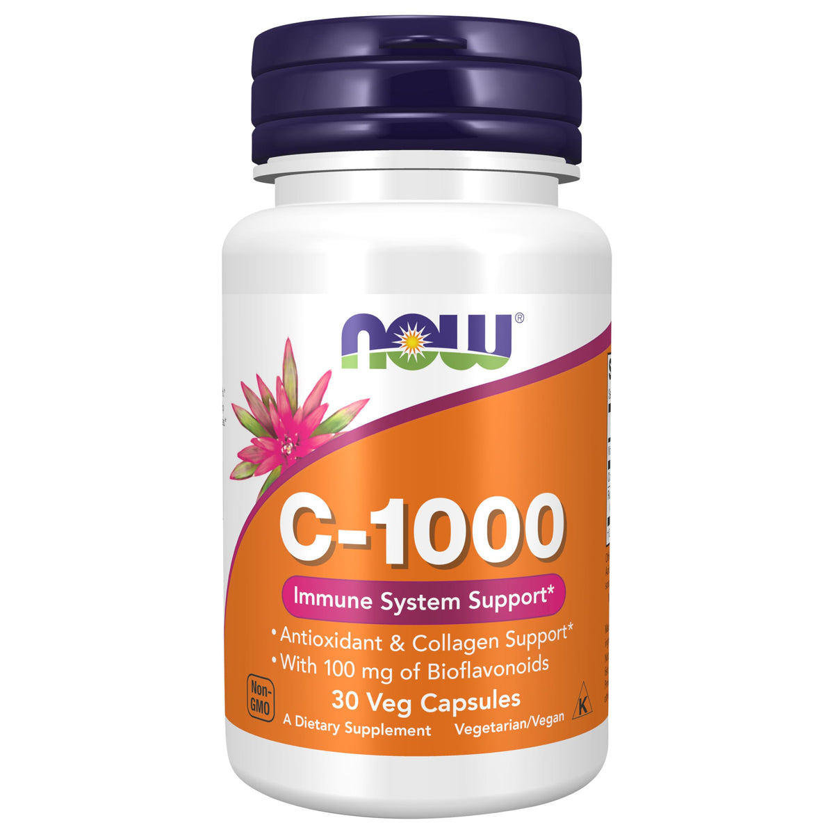 NOW Foods Vitamina C 1000 con rosa mosqueta: cápsulas vegetales antioxidantes