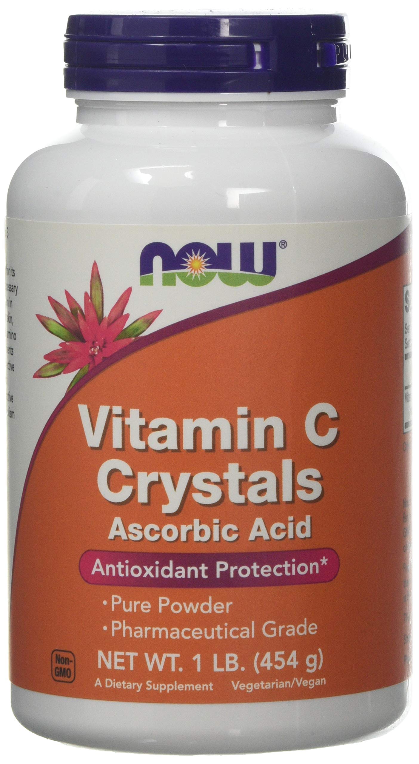 NOW Foods Vitamina C Cristales: cristal puro para uso diario y antioxidante.