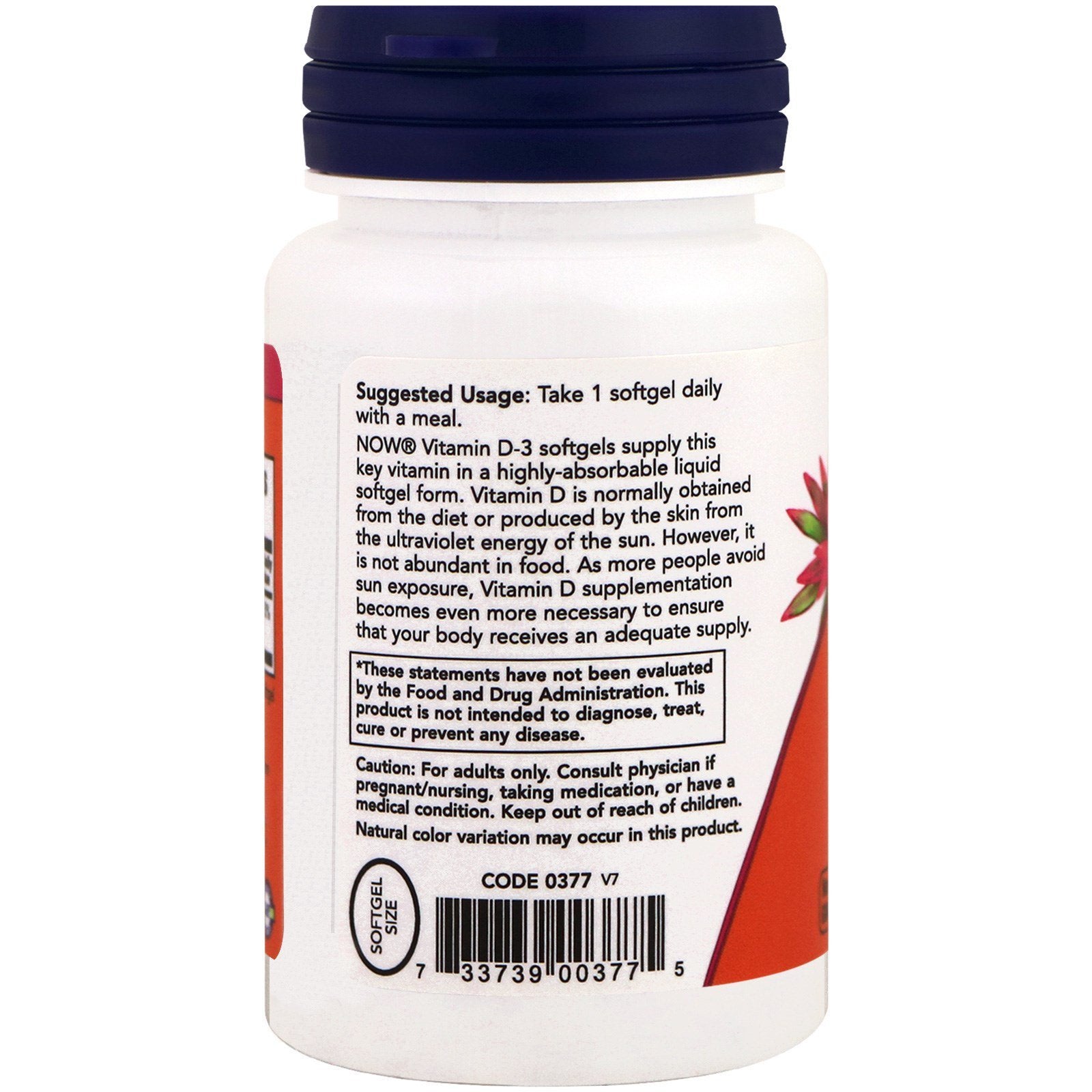NOW Foods Paquete triple Vitamina D-3, suministro de tres meses