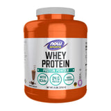 NOW Foods Proteína de Suero crema chocolate en bote, ideal para batidos de entrenamiento.