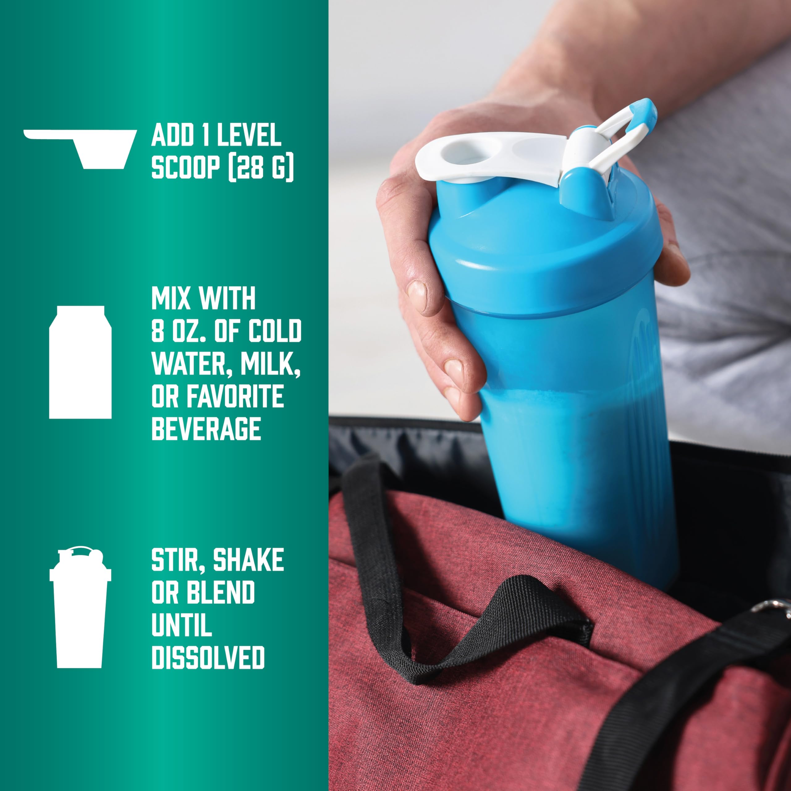 Batido post-entrenamiento cremoso con proteína neutra de NOW Foods.