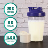 Polvo blanco sin sabor, ideal para mezclar en smoothies.