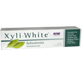 Now Foods XyliWhite Refreshmint, pasta dental en gel, para limpieza bucal sin fluoruro y frescura duradera.