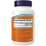 NOW Foods Zinc 50 mg, etiqueta visible, apto para dietas veganas.