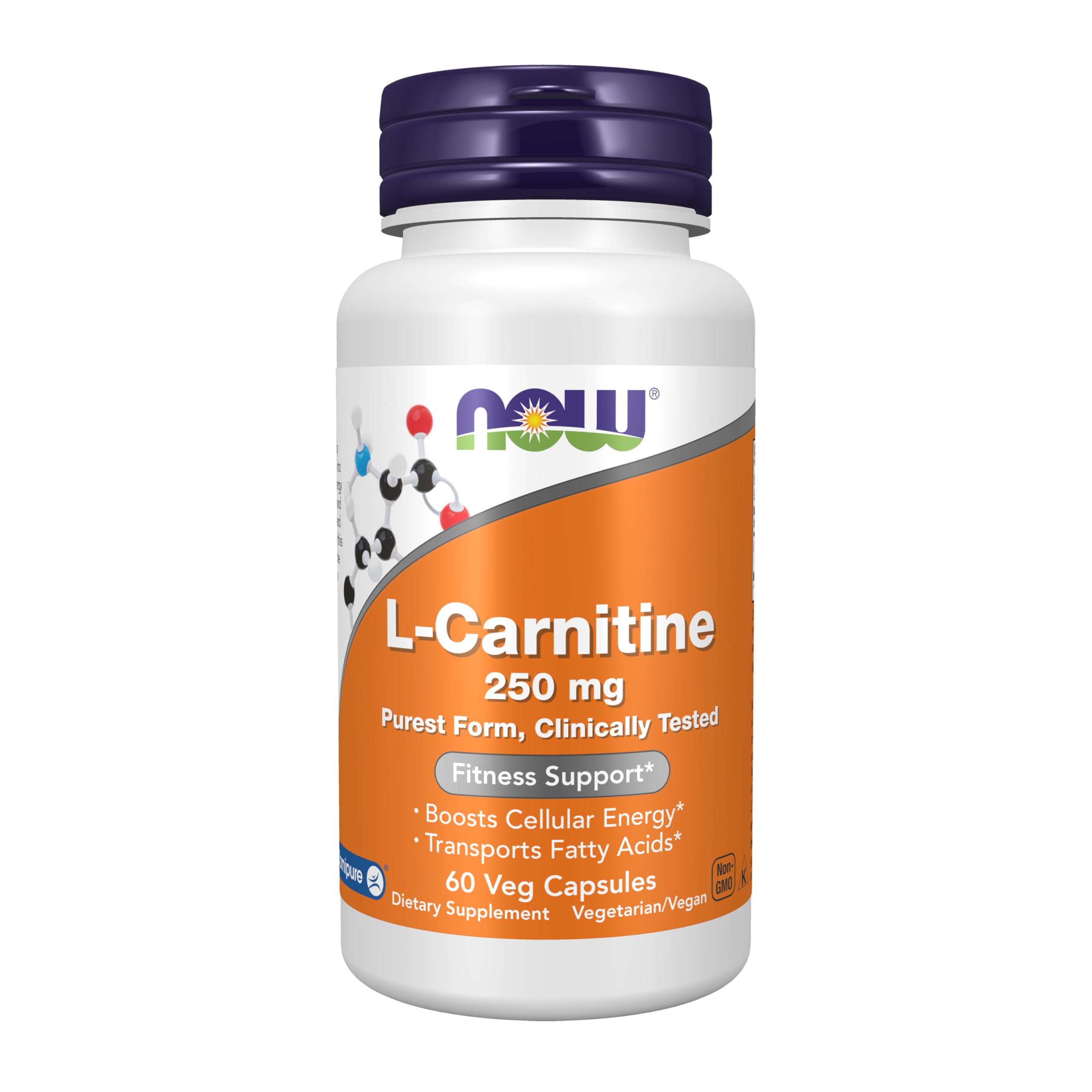 NOW L-Carnitina 250 mg cápsulas vegetales para energía celular