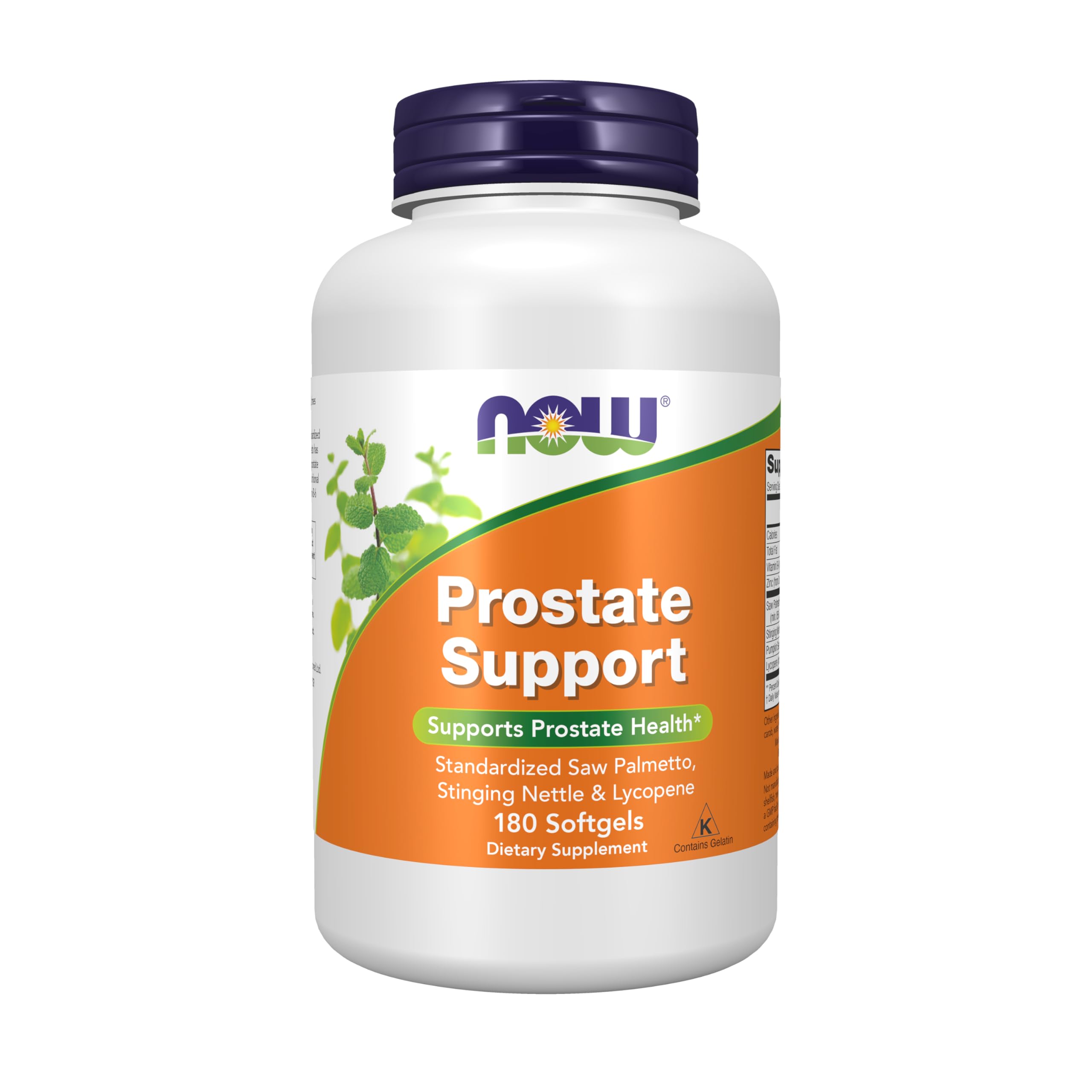 NOW Prostate Support: botella frontal para uso diario y posible apoyo prostático