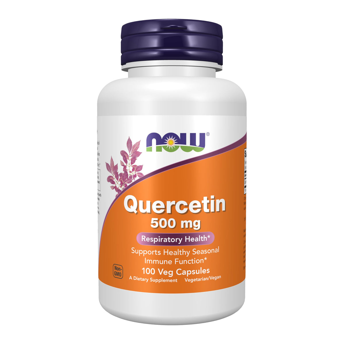 NOW Foods Quercetina 500 mg: botella clara para apoyo diario del sistema respiratorio