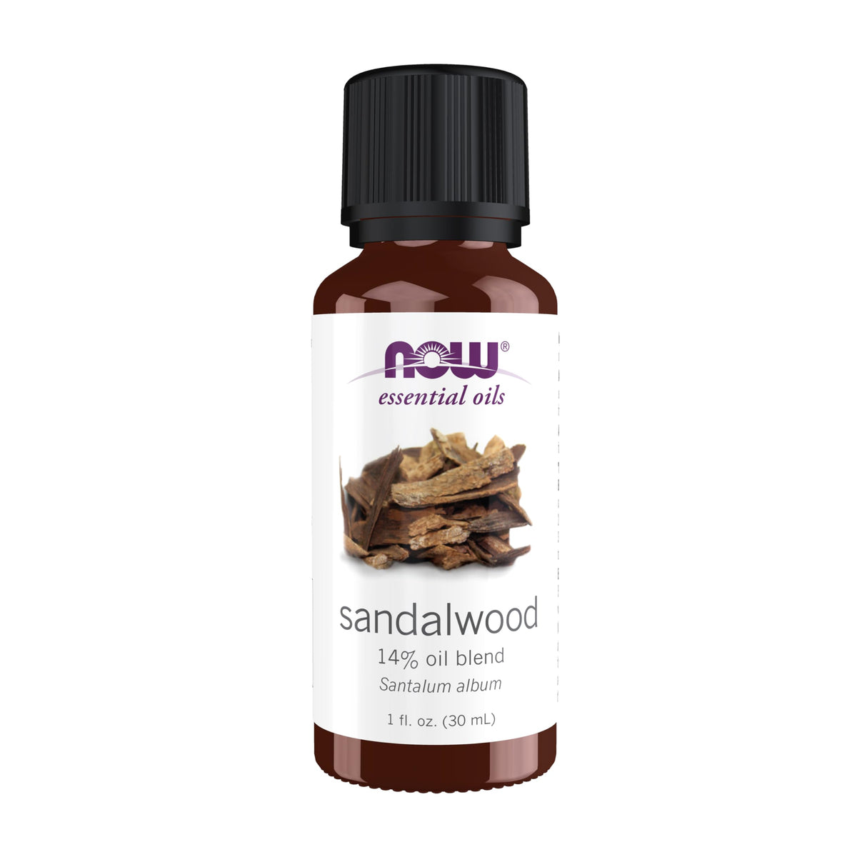 NOW Foods Aceite de sándalo, botella de 1 onza con base de jojoba, aroma calmante para meditación.