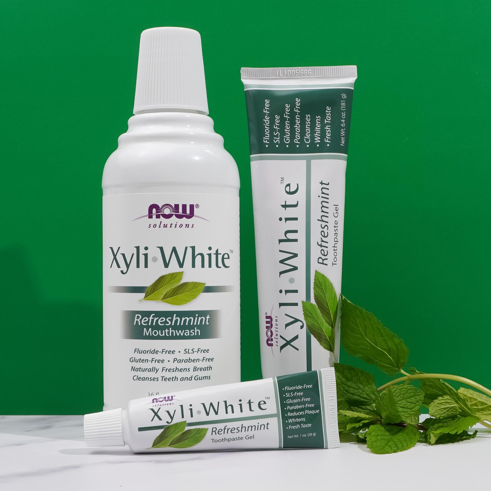 NOW Solutions XyliWhite sin fluoruro: enjuague que limpia y refresca la boca