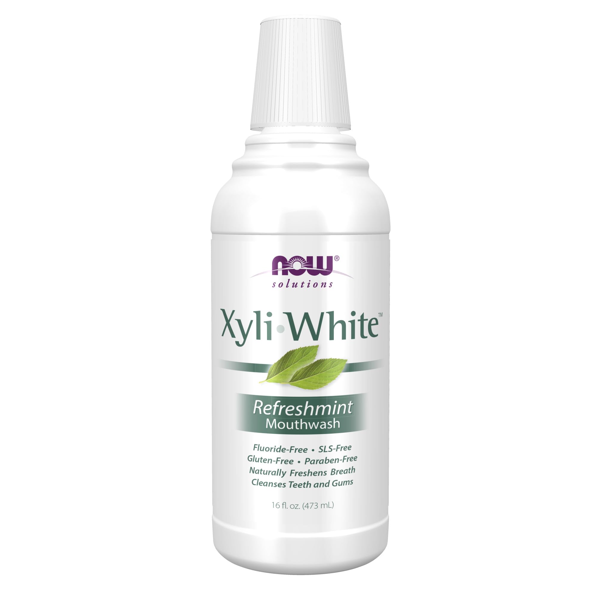 NOW Solutions XyliWhite enjuague bucal botella: aliento fresco y limpieza diaria sin fluoruro