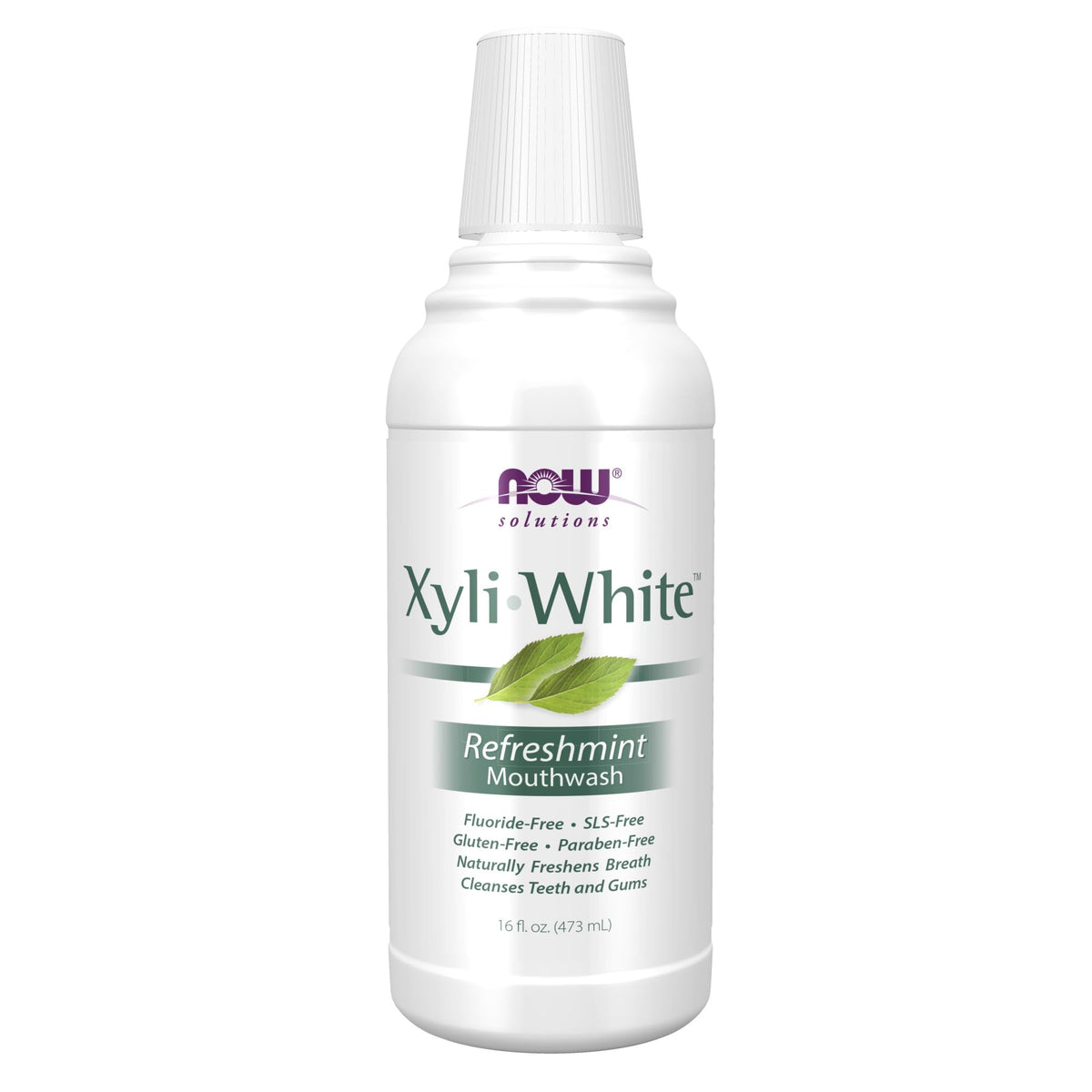 NOW Solutions XyliWhite enjuague bucal botella: aliento fresco y limpieza diaria sin fluoruro