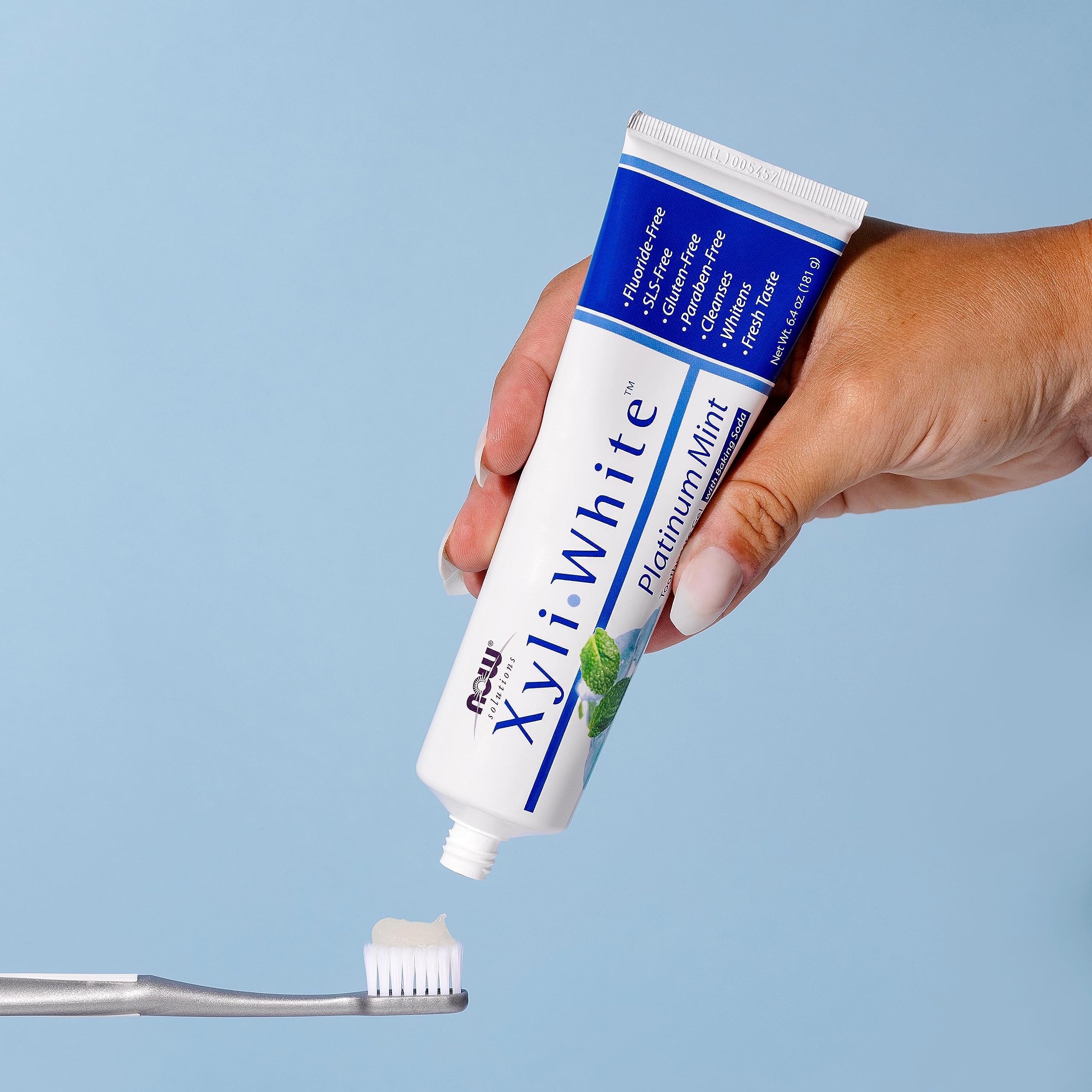 NOW Solutions XyliWhite textura gel suave para cepillado eficaz