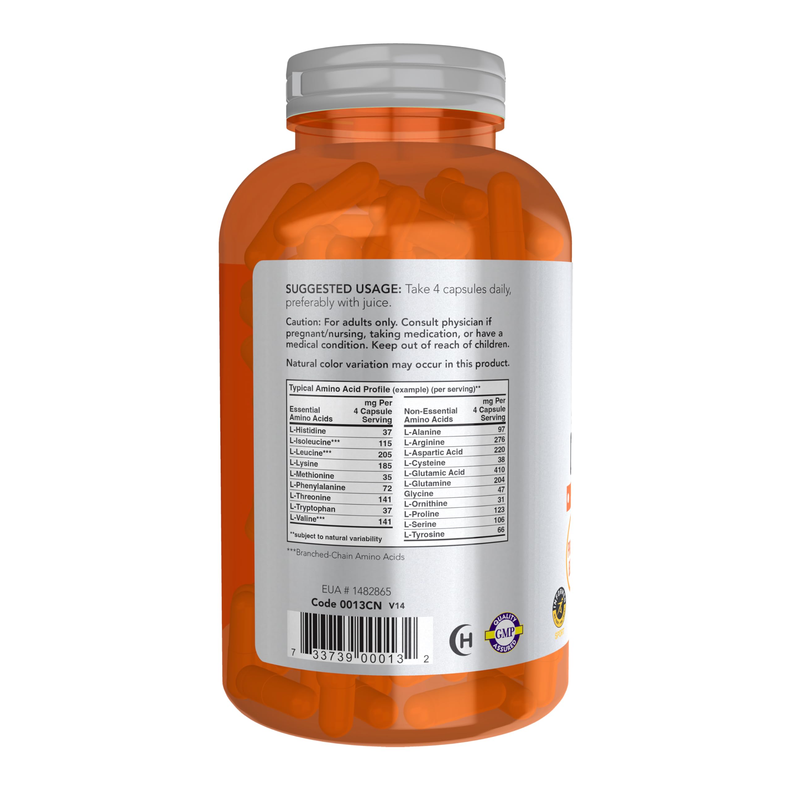 NOW Foods Amino Complete: cápsulas dentro del bote para consumo práctico