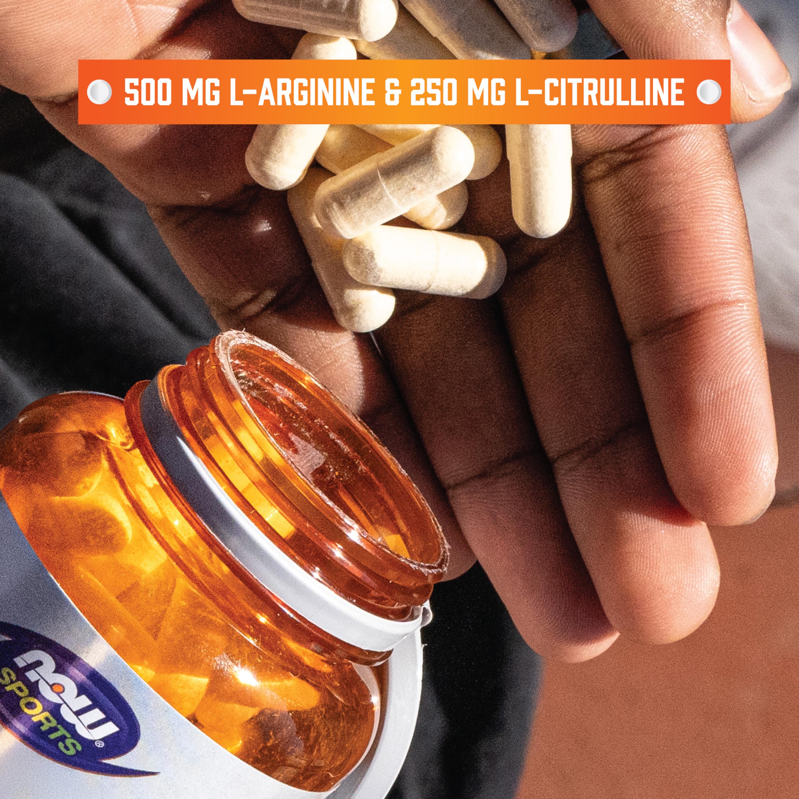 NOW Foods Arginina Citrulina - etiqueta frontal con información clara.